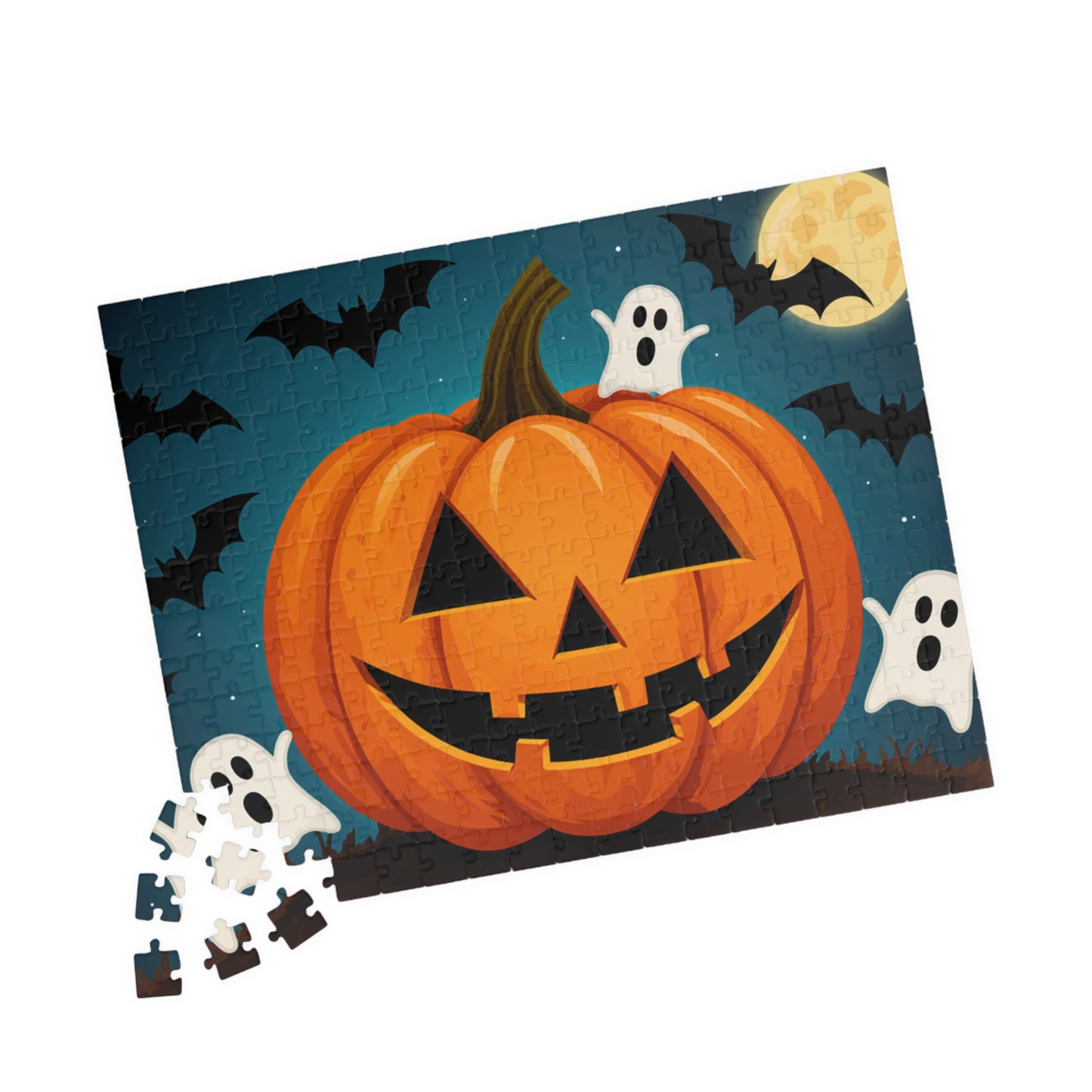 Halloween Pumpkin Puzzle | Spooky 110, 252, 520, 1014-piece Jigsaw | Fun Family Activity | Great Gift for Fall, Halloween, Parties