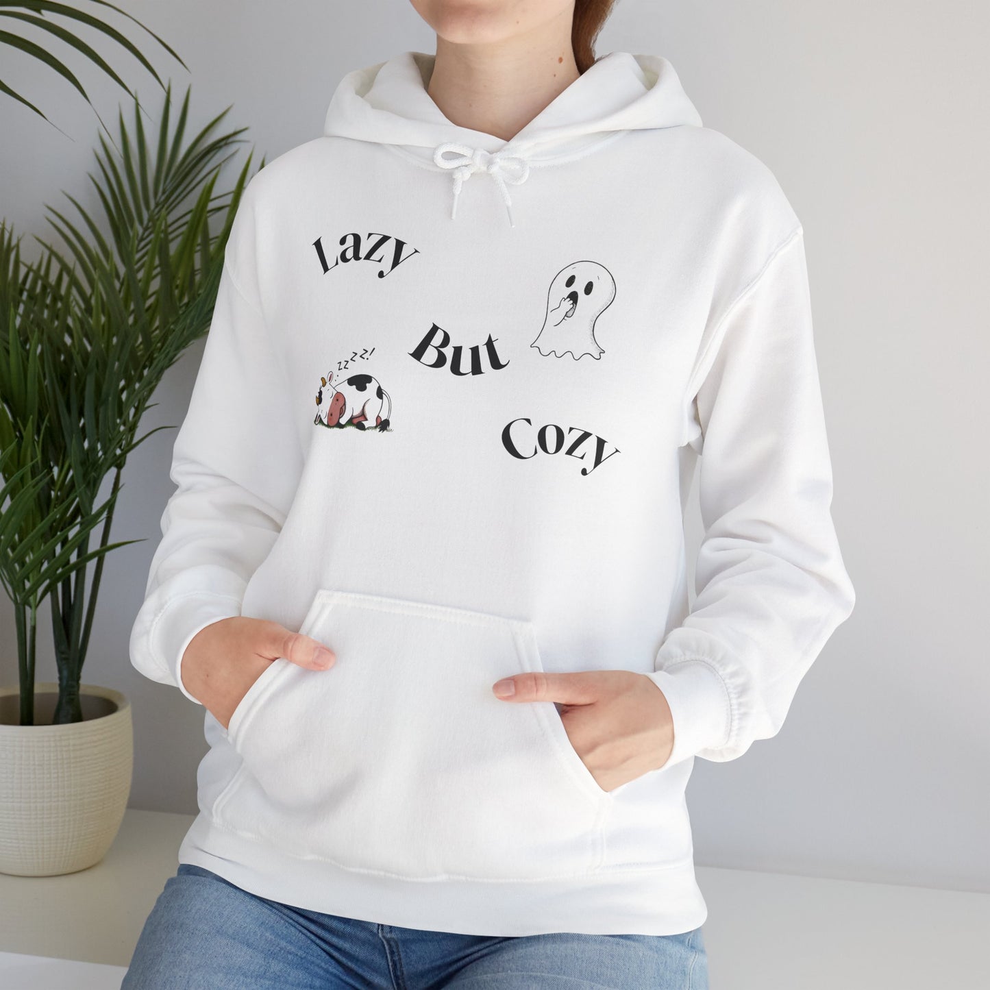 Lazy But Cozy Sweatshirt - Perfect for Lounging, Gift for Book Lovers, Fall Sweater, Halloween Attire, Comfy Hoodie