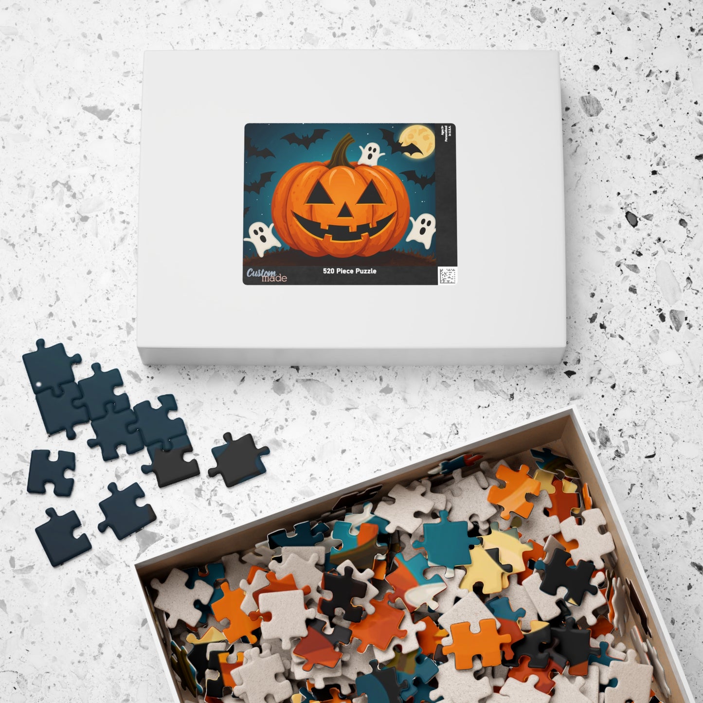 Halloween Pumpkin Puzzle | Spooky 110, 252, 520, 1014-piece Jigsaw | Fun Family Activity | Great Gift for Fall, Halloween, Parties