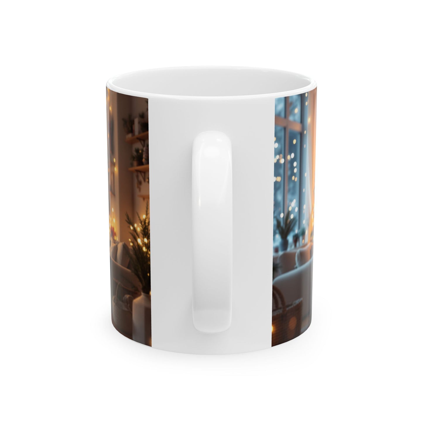 Cozy Holiday Ceramic Mug, Christmas mug, winter decor, warm beverage cup, festive kitchenware, gift for him or her