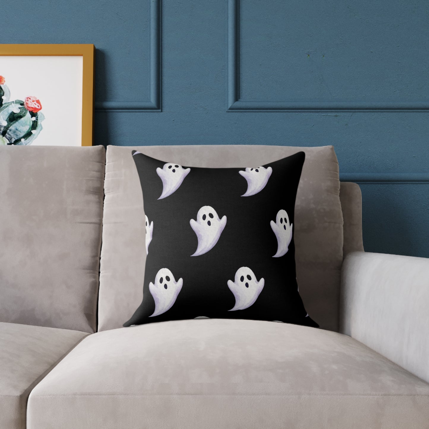 Spooky Ghost Pillow, Halloween Decor, Throw Pillow, Home Decoration, Cozy Living Room Accent