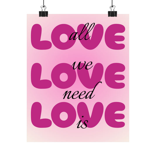 Colorful Love Vertical Posters, Modern Home Decor, Valentine's Day Gift, Inspirational Wall Art, Cute Room Decor, Motivational Art