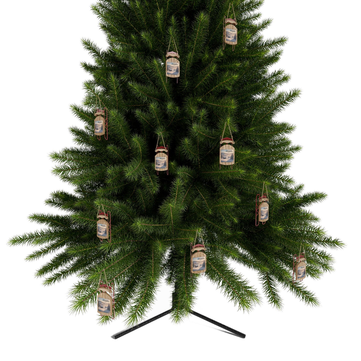 Wooden Sled Ornament, Charming Rustic Holiday Decor, Winter Wonderland Gift, Unique Christmas Decoration, Cozy Cabin Keepsake