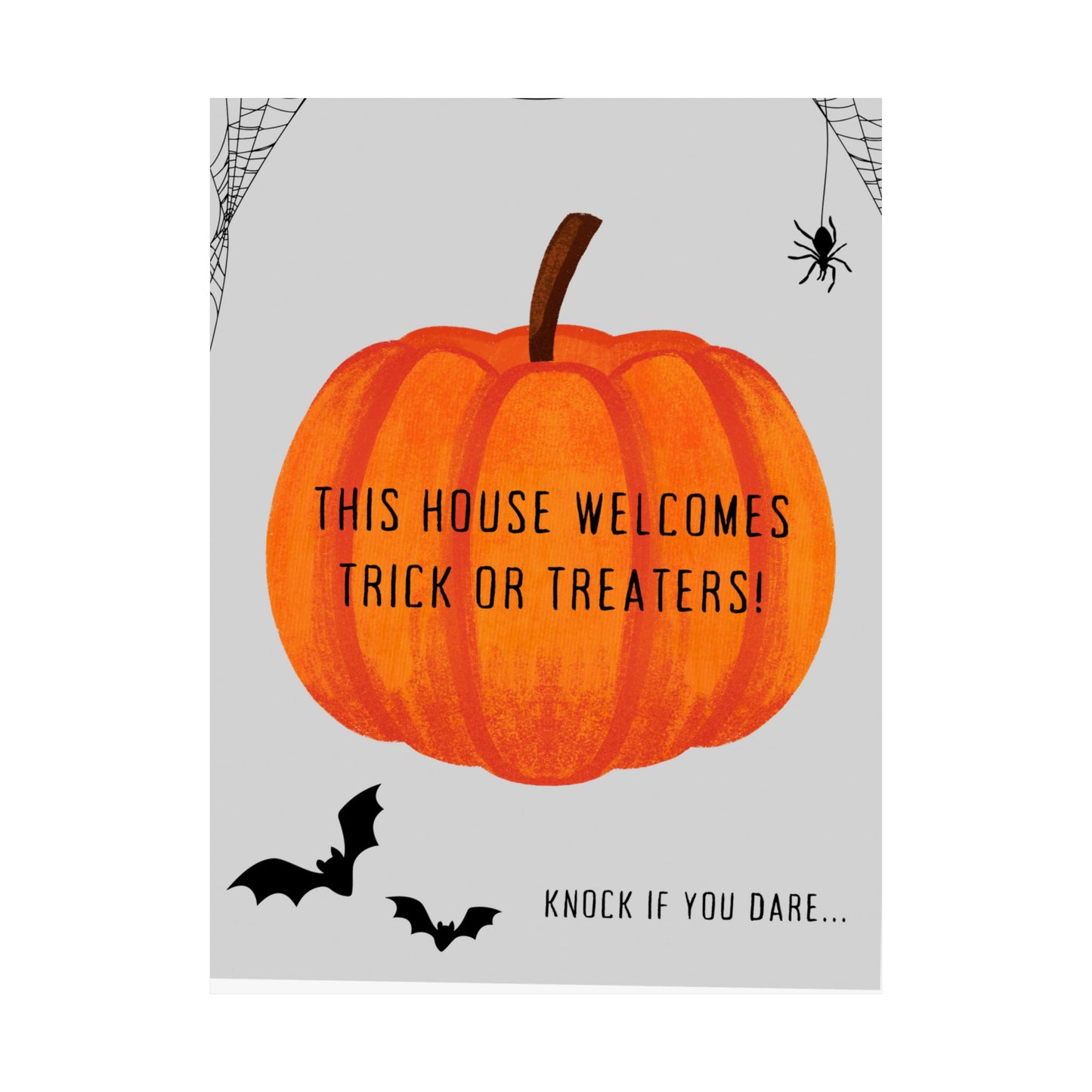 Halloween Welcome Poster - Spooky Decor, Trick or Treat, Fall Decor, Pumpkin Halloween Sign, Home Greeting Decoration