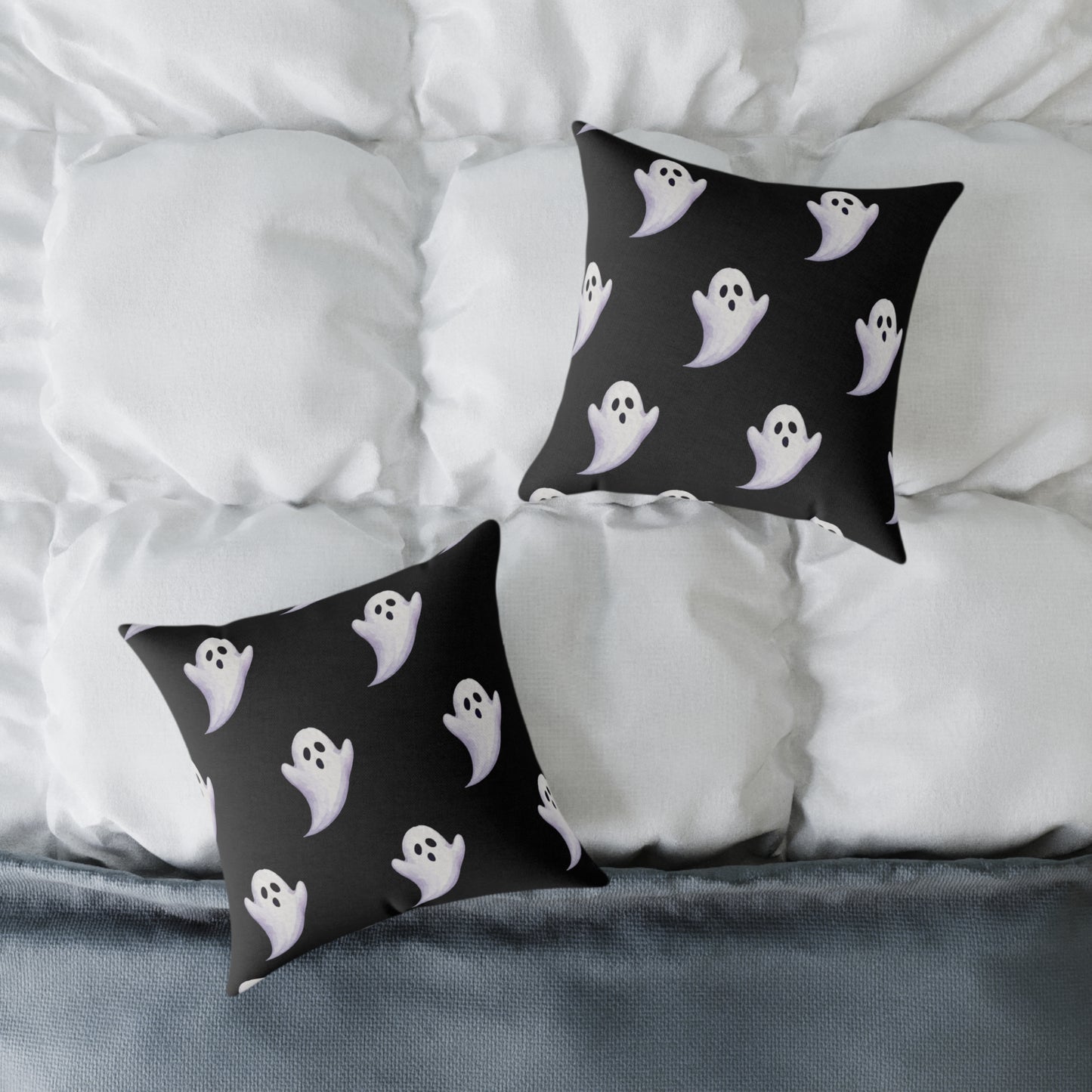 Spooky Ghost Pillow, Halloween Decor, Throw Pillow, Home Decoration, Cozy Living Room Accent